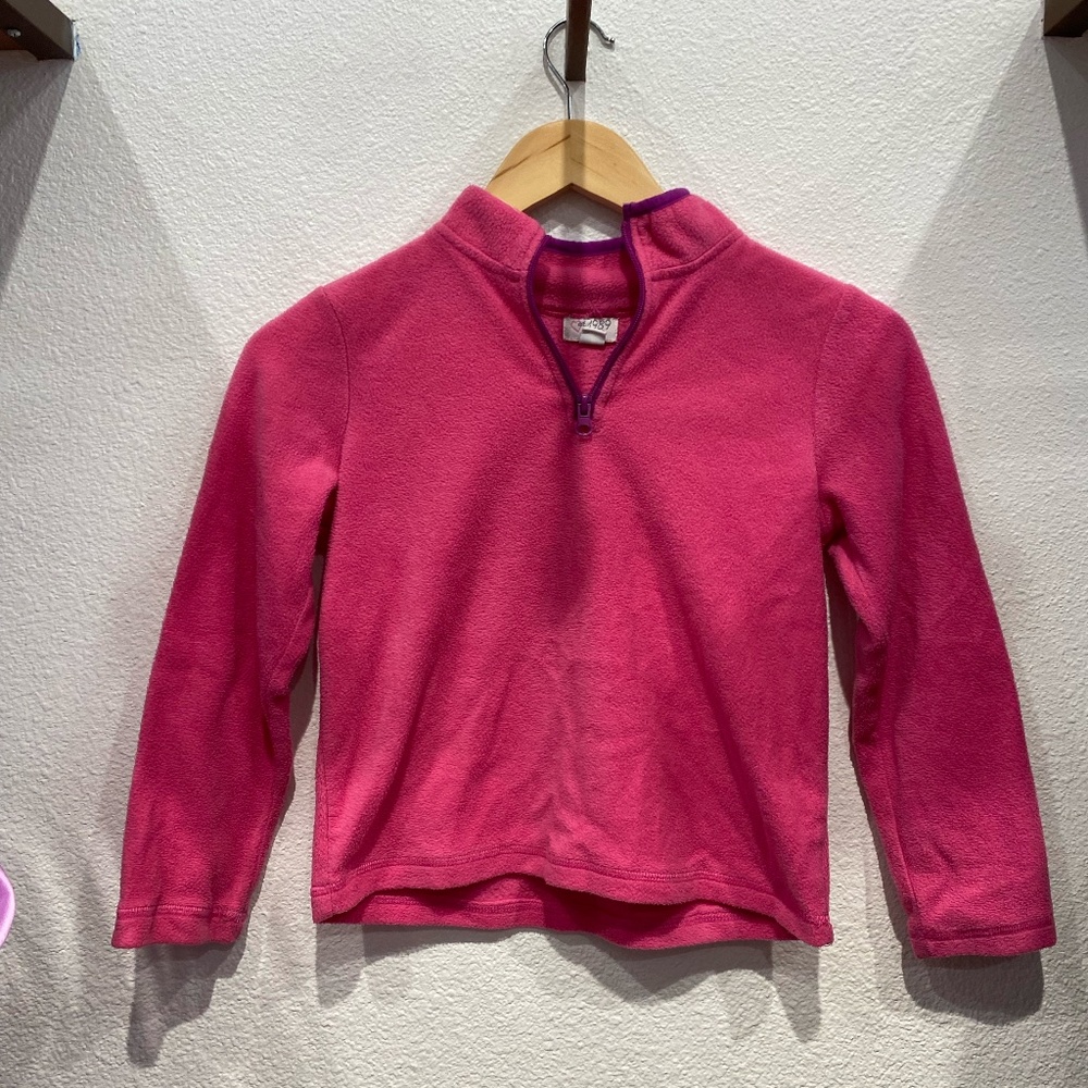 Girl Pink Fleece Pullover M